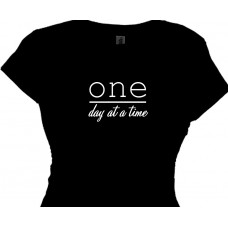 one day at a time - hopeful t shirt for recovery